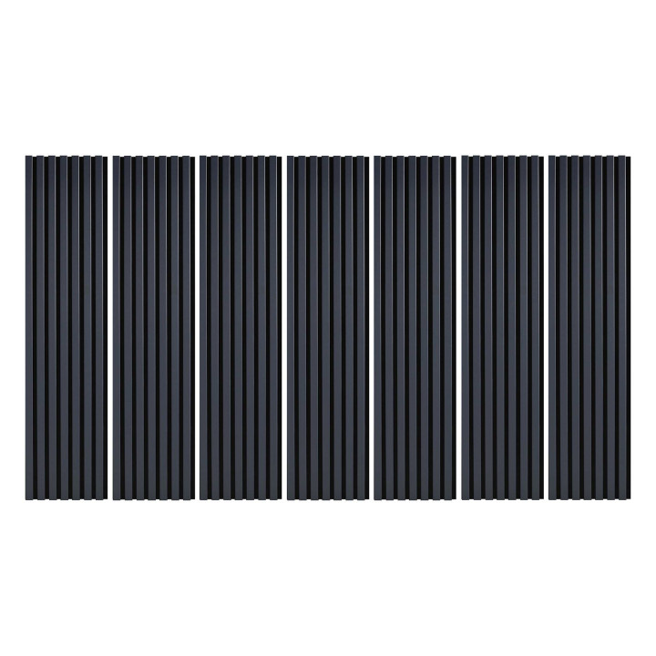 Lot Panneaux Muraux tasseaux bois 120 x 30 - Bleu nuit | Decoon