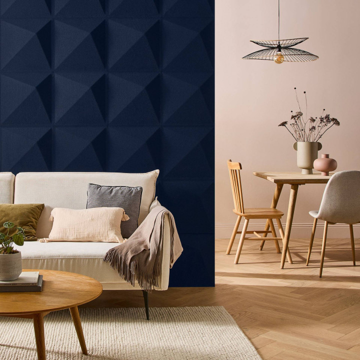 Panneau feutrine - Diamant bleu nuit - 40x40x4,5 cm - 0,16m²