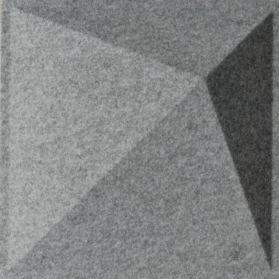 Panneau feutrine - Diamant gris - 40x40x4,5 cm - 0,16m²