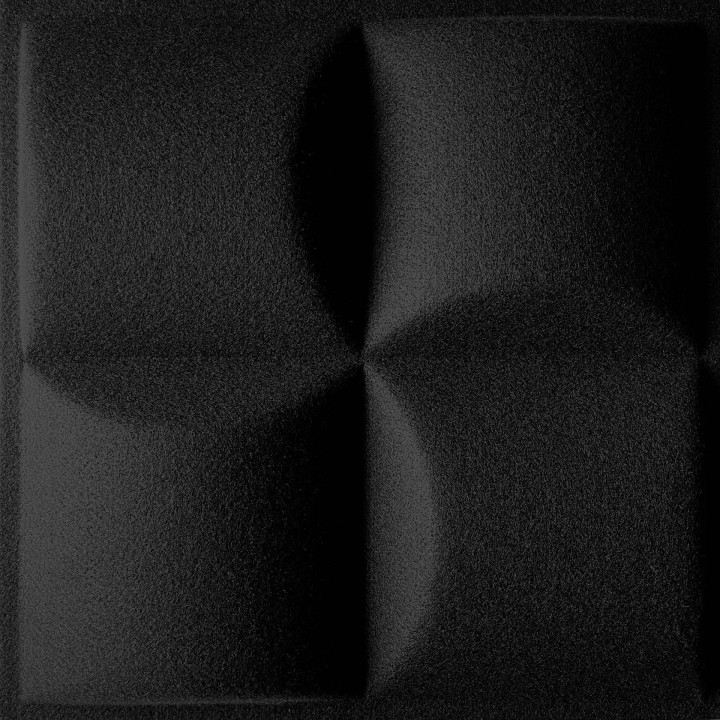 Panneau feutrine - Cube noir - 40x40x4,3 cm - 0,16m²
