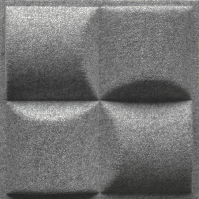 Panneau feutrine - Cube gris - 40x40x4,3 cm - 0,16m²