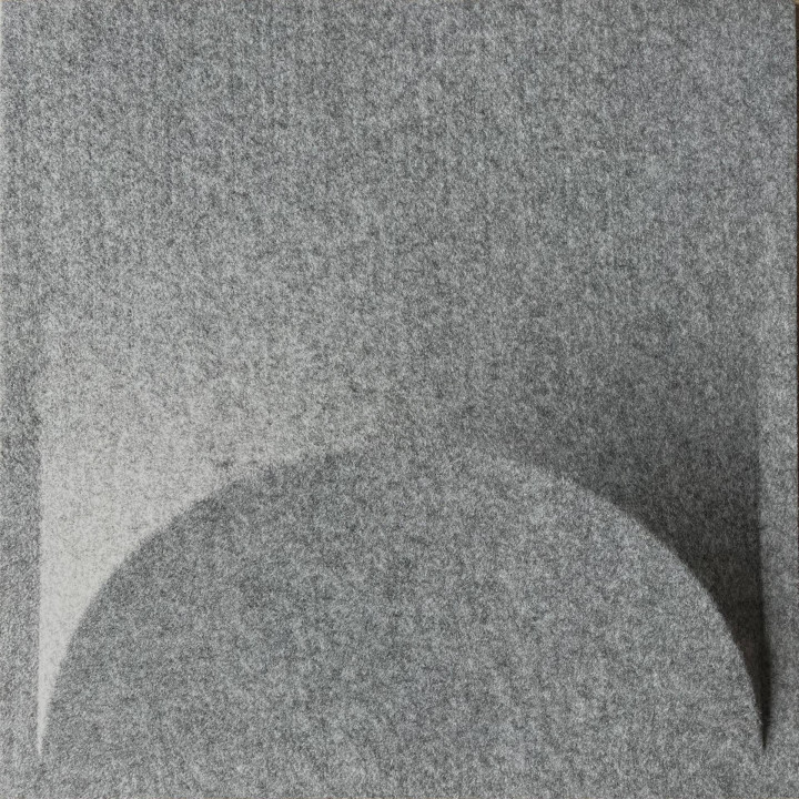 Panneau feutrine - Lune gris - 40x40x4,1 cm - 0,16m²