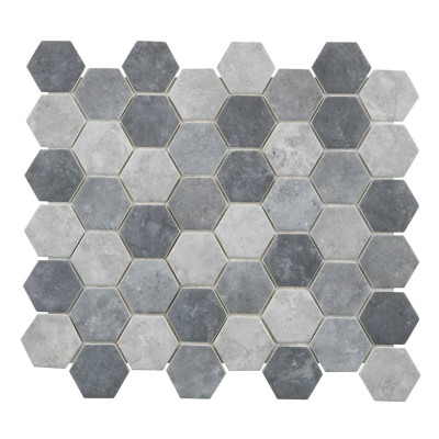 Plaque Verre - Mix Gris - 32.2 x 28 cm - Hexagones - Decoon