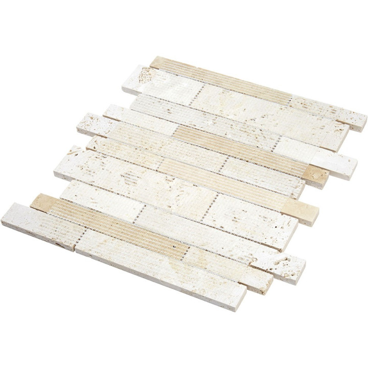 Plaque mosaique pierre - barrettes - Decoon