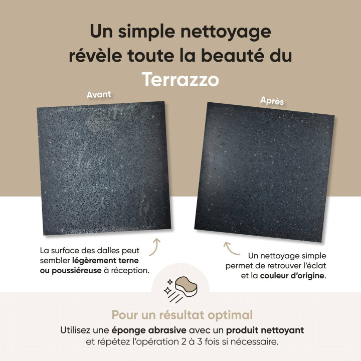 Terrazzo gris Lime - carrelage terrazzo 60x60 | Decoon