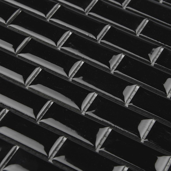 MAT INTER - Feuille 300x300x6mm - Tesselle 25x50 - Mosaïque "Metro" porcelaine noir