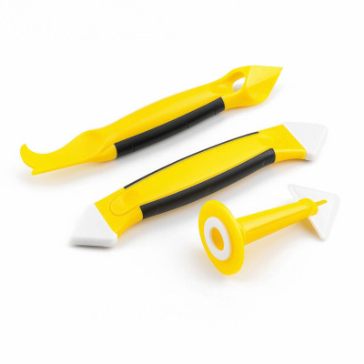 Outil 2‑en‑1 pour retirer et lisser les joints silicone ou mastic