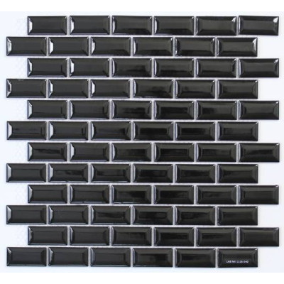 MAT INTER - Feuille 300x300x6mm - Tesselle 25x50 - Mosaïque "Metro" porcelaine noir