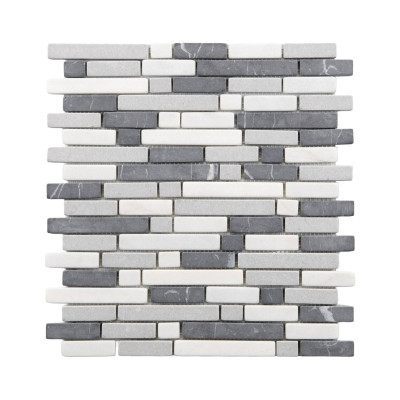 MAT INTER - Feuille 297x300x9mm - Multiformat marbre mix gris / blanc