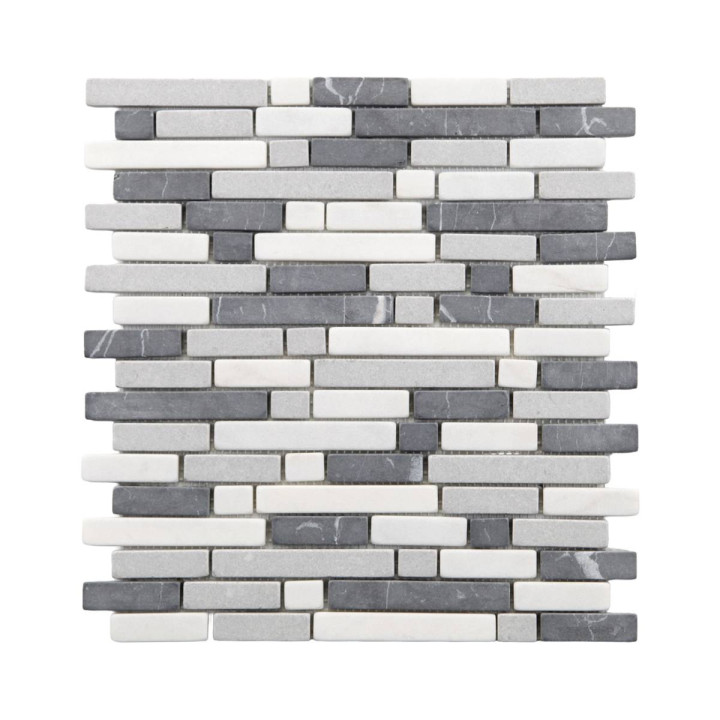 MAT INTER - Feuille 297x300x9mm - Multiformat marbre mix gris / blanc