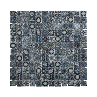MAT INTER - Feuille 300x300 - Tesselle 23x23x4 - Patchwork méditerranéen