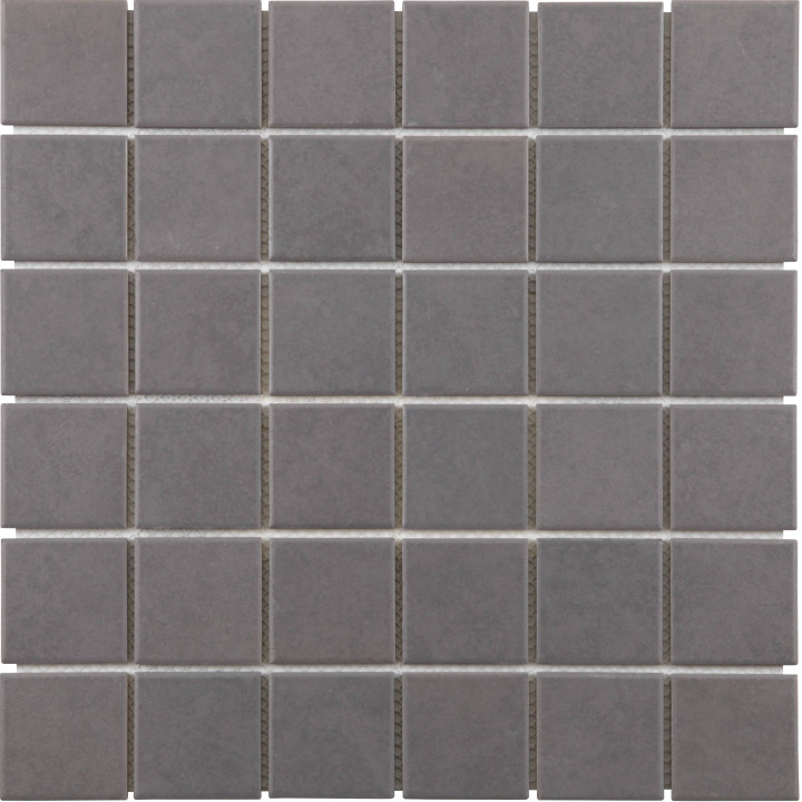 MAT INTER - Feuille 300x300 - Tesselle 50x50x6mm - Porcelaine anti d. gris moyen