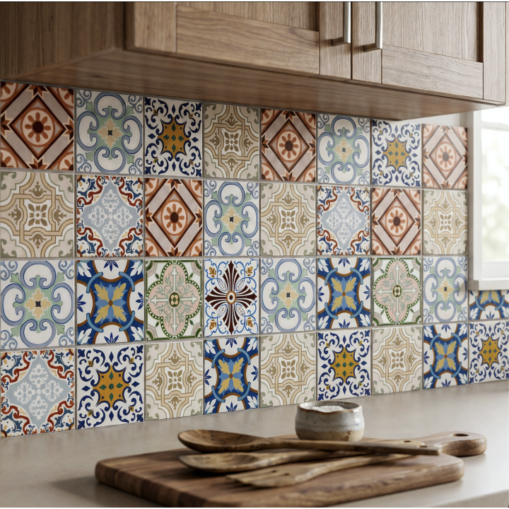 Lot de mosaïques Bada travertin 29,7x29,7x0,8 cm - Mur intérieur - Decoon