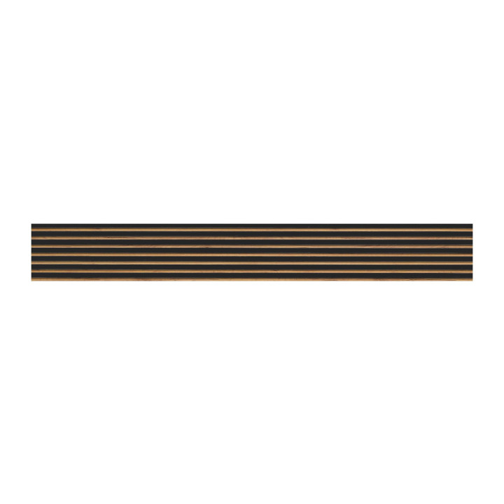 Panneau tasseaux bois 250 x 30 cm décor noir/fond rigide chêne|DECOON