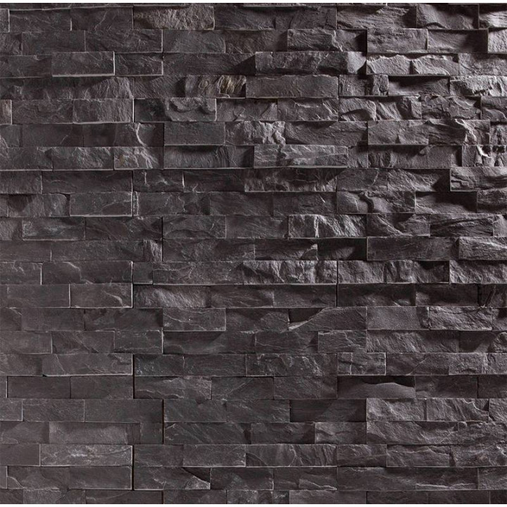 Briconature Noire - Parement Ardoise - Pierre Naturelle - 0,47 m2