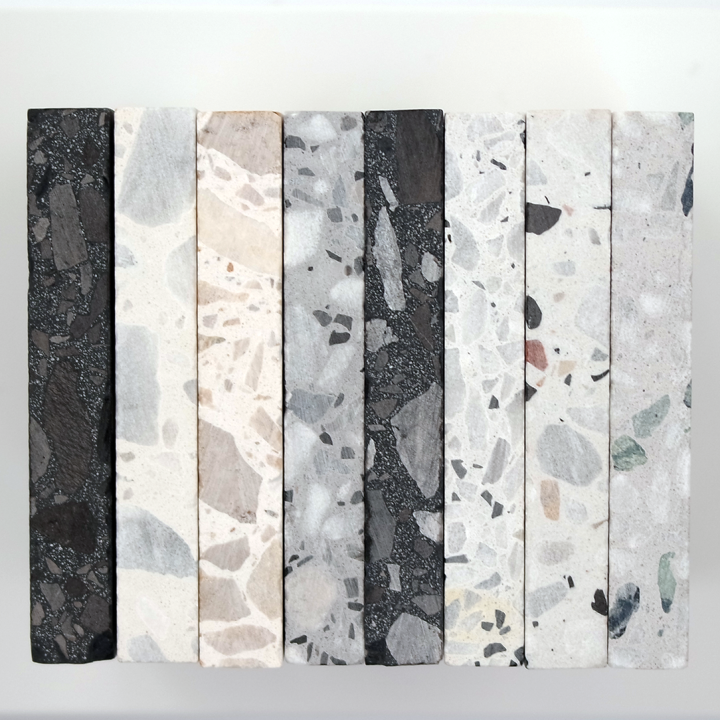 Terrazzo blanc Grigio Venato - carrelage terrazzo 60x60 | Decoon