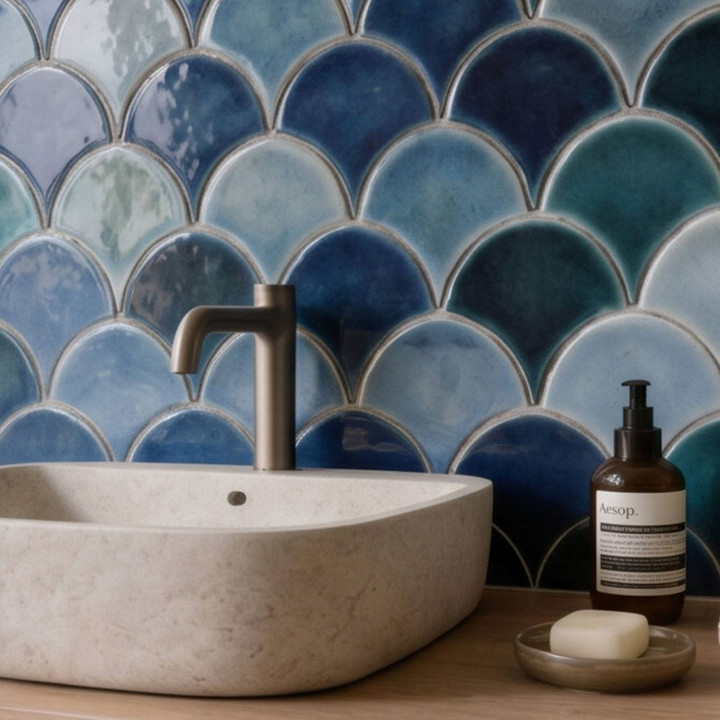 Lot de mosaïques Gaïa porcelaine 34x28,5x0,7 cm - Mur intérieur - Decoon