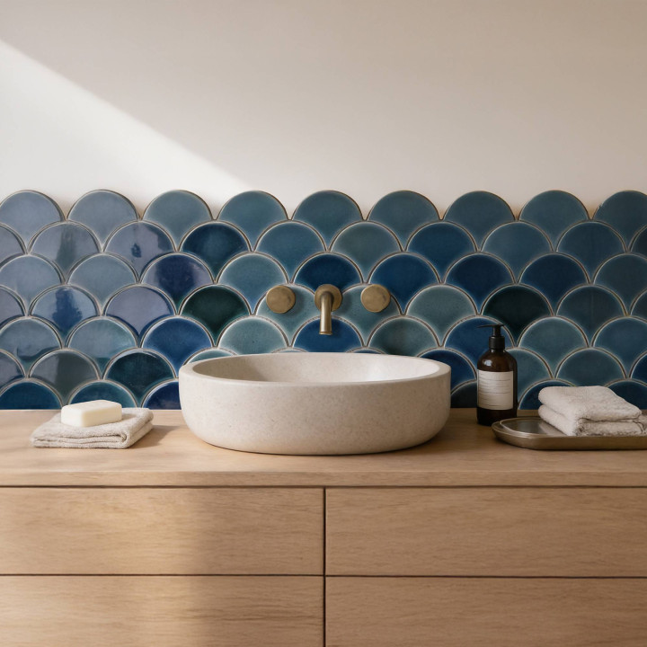 Lot de mosaïques Gaïa porcelaine 34x28,5x0,7 cm - Mur intérieur - Decoon