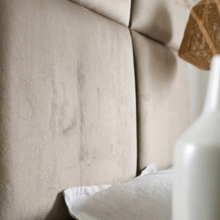 Mur capitonné - coussin mural beige 60 x 30 cm | Decoon