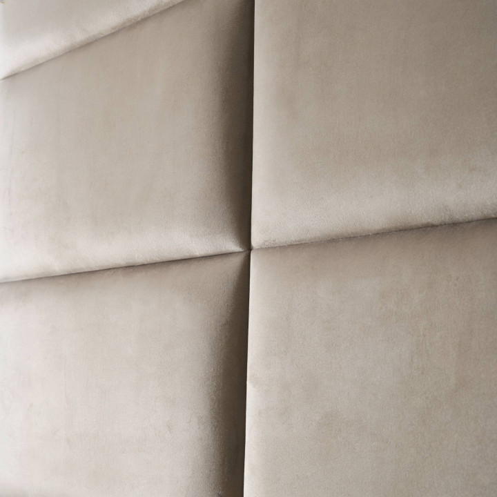 Mur capitonné - coussin mural beige 60 x 30 cm | Decoon