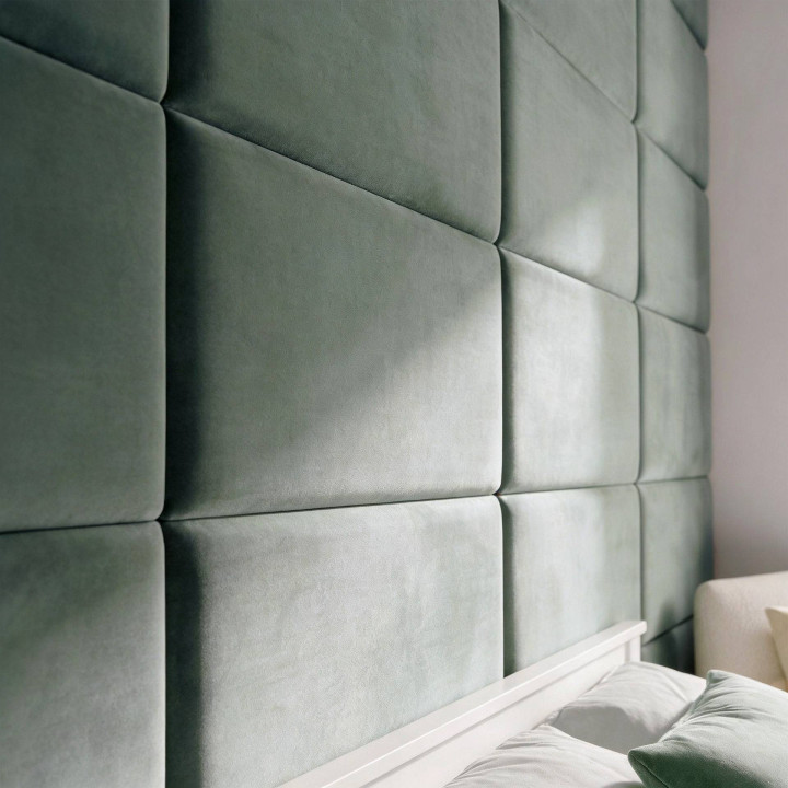 Mur capitonné - coussin mural vert émeraude 60 x 30 cm | Decoon