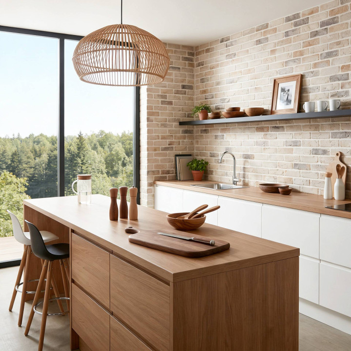 Parement brique beige béton - intérieur extérieur | Decoon