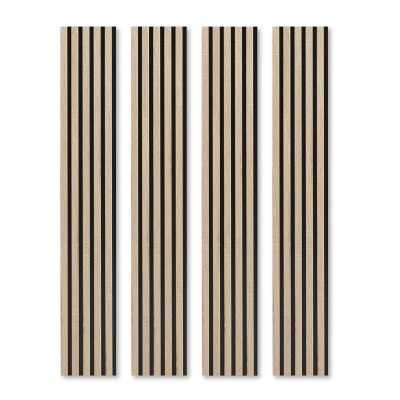 Panneaux tasseaux bois 120 x 21,6 cm décor chêne/fond rigide noir | DECOON