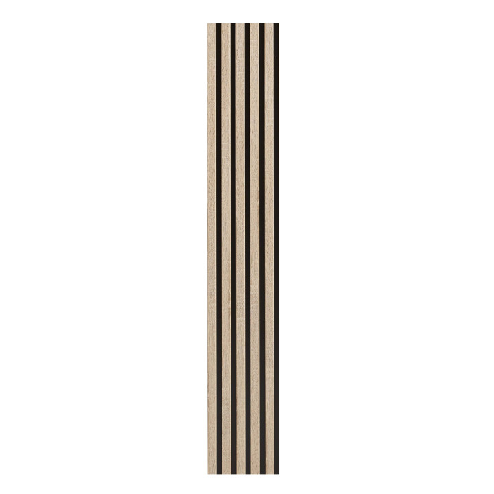 Panneaux tasseaux bois 120 x 21,6 cm décor chêne/fond rigide noir | DECOON