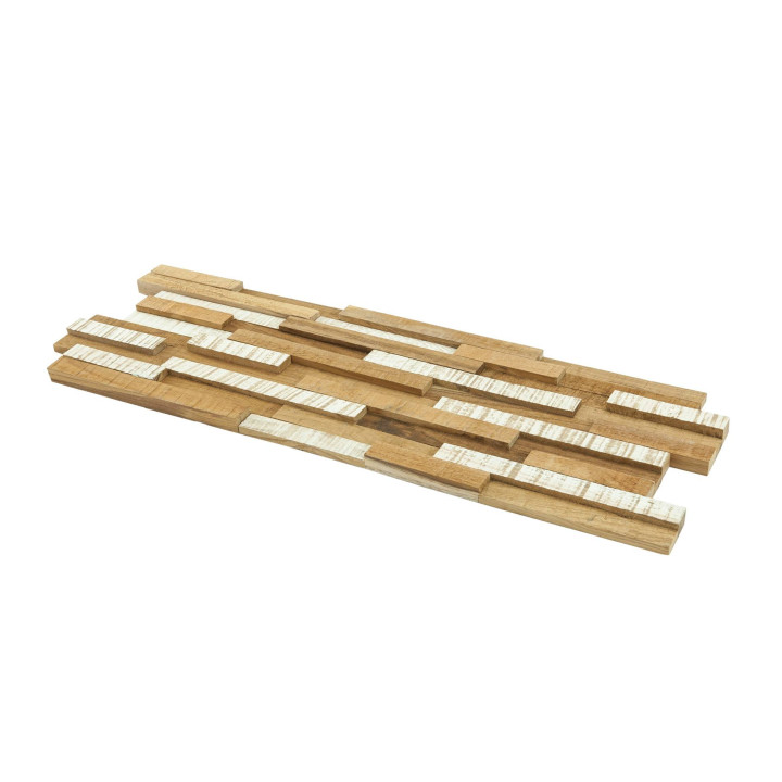 Parement bois Teck – Plaquette puzzle pour un mur unique | DECOON