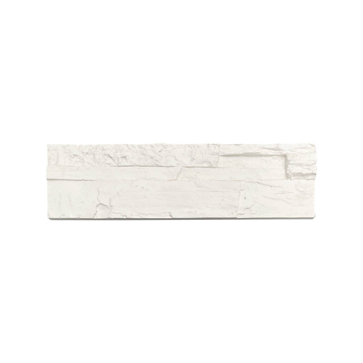 Parement mural plâtre imitation pierre naturelle blanc | Decoon