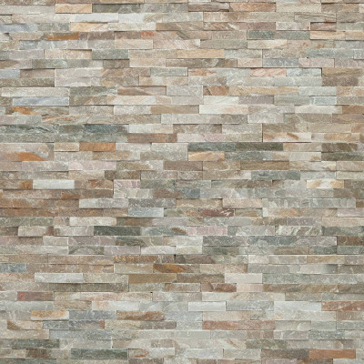 Parement mural en pierre naturelle fine épaisseur - beige - 13 pcs
