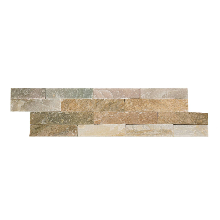 Parement mural en pierre naturelle fine épaisseur - beige - 13 pcs