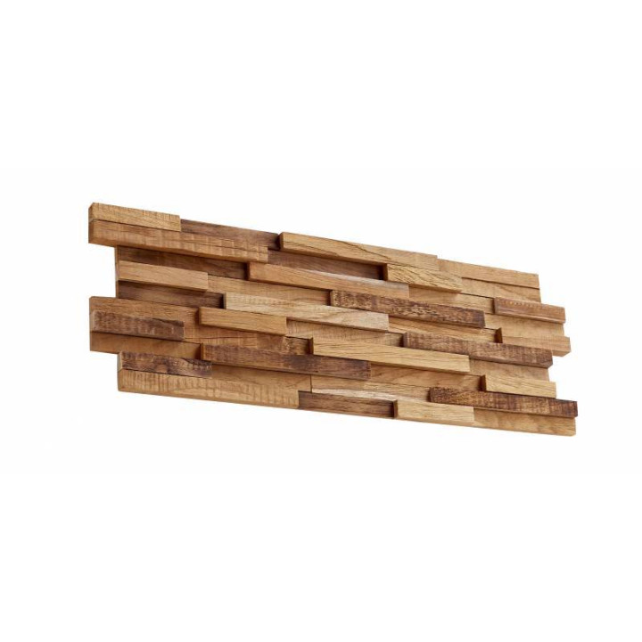 Parement mural en bois teck recyclé vieilli - 5 pcs