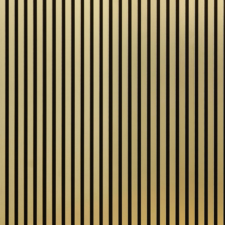 Lot Panneaux Muraux tasseaux bois 120 x 30 - Gold | Decoon