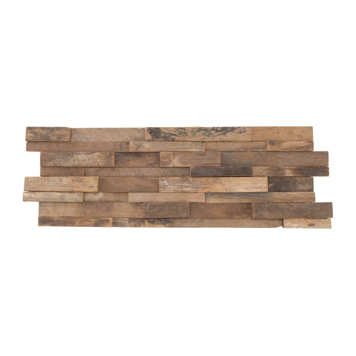 Parement mural en bois recycle ultra vieilli - 10 pcs
