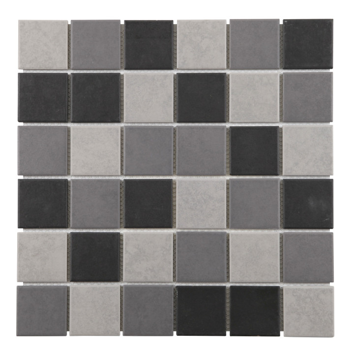 Lot de mosaïques Zircon porcelaine 30,6x30,6x0,6 cm - Mur & Sol - Decoon