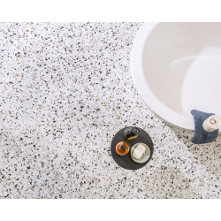terrazzo carrelage blanc