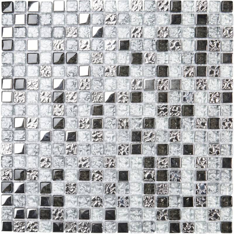 Mosaïque douche verre