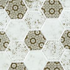 mosaique de forme hexagonale